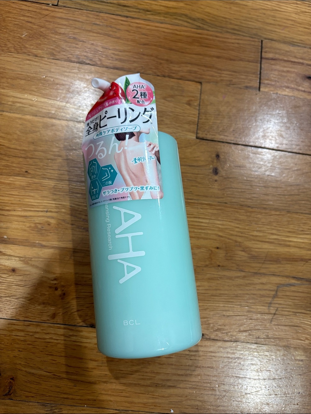 AHA Exfoliating Body Wash – Mint Green body peel soap k beauty new